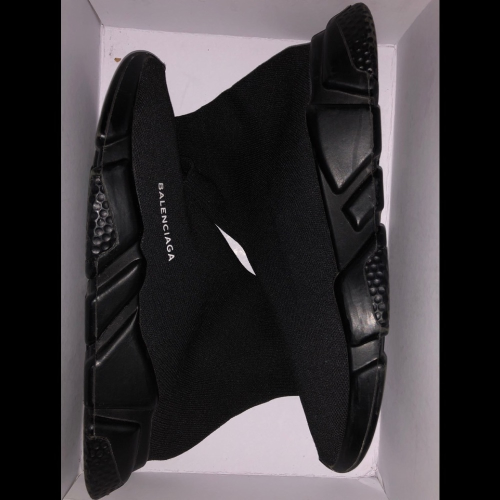 Balenciaga Black Speed Trainer, Sneakers SZ 10